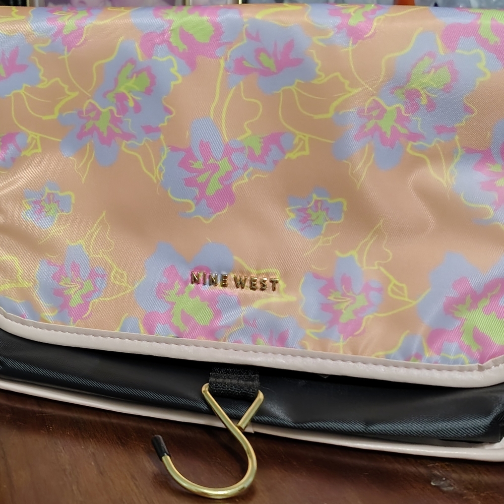 Nine West Pastel Floral Cosmetic Bag